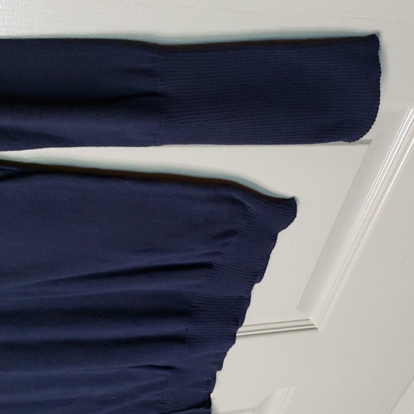 NWT Forever 21 navy v-neck lightweight long sleeve sweater size medium - Picture 3 of 6
